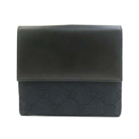 Gucci Jackie GG Canvas/Leather Bifold Wallet in Black and Silver, Women's, e6... - Picture 2 of 5